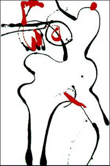 Dripping Figura14 - 100x70cm - Óleo Papel Satinado 1.100 G - 2002 - VENDIDO.